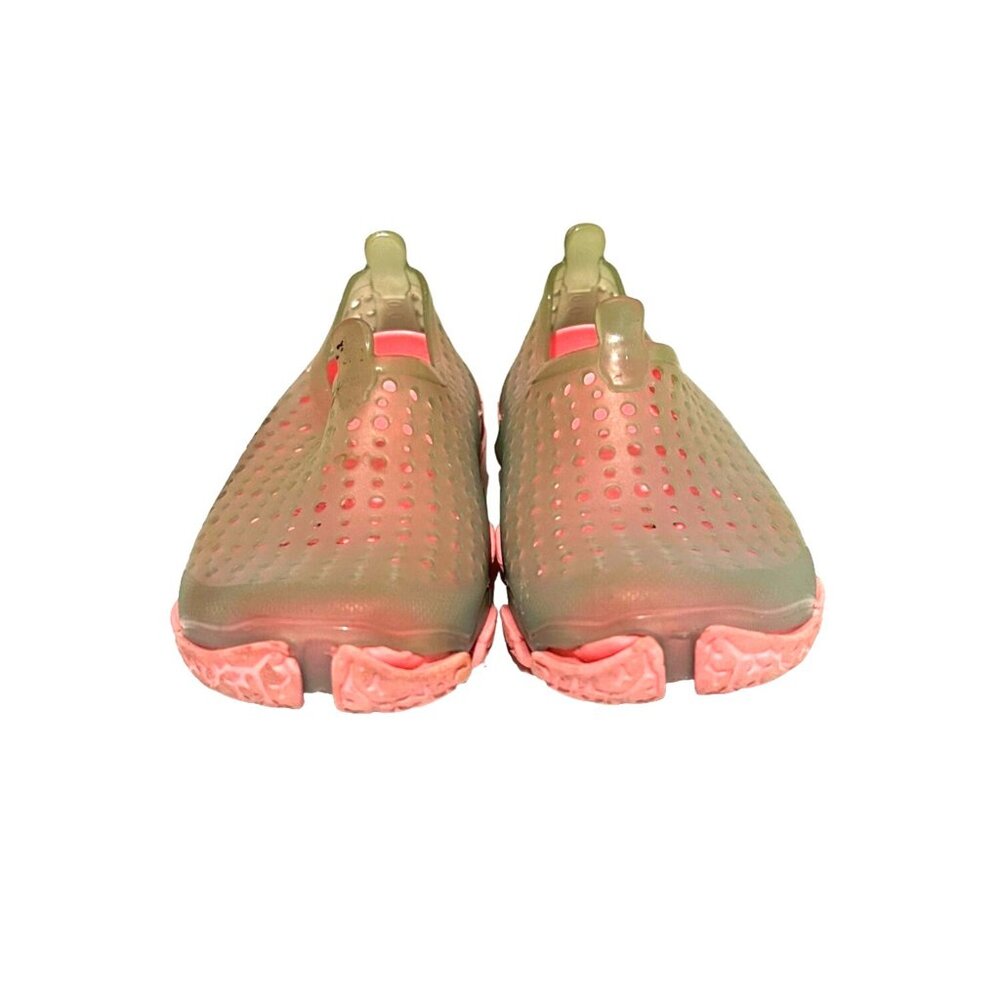 Lightweight Clear Kids Slip-On Water Shoes With Pink Soles Sz 5/6